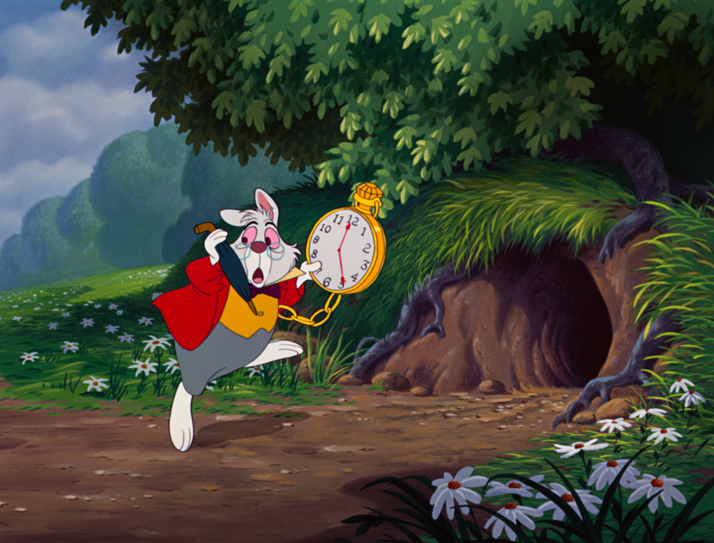 Why MSPs Should Implement a Timely Interview Process Alice in Wonderland 1951 Disney The White Rabbit and the rabbit hole 1024x779